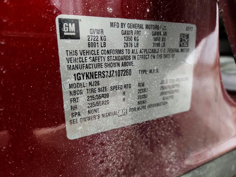 2018 Cadillac Xt5 მანქანა იყიდება აუქციონზე, vin: 1GYKNERS7JZ107260, აუქციონის ნომერი: 47527306