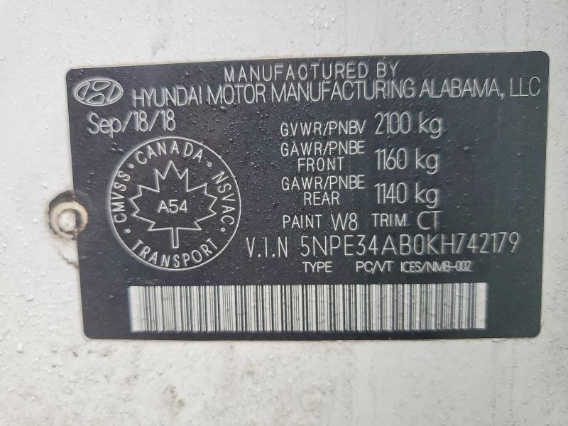 Продажа на аукционе авто 2019 Hyundai Sonata, vin: 5NPE34AB0KH742179, номер лота: 79951465