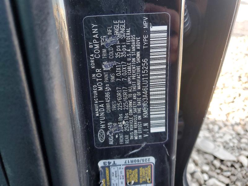 46198476 :رقم المزاد ، KM8J33A46LU115256 vin ، 2020 Hyundai Tucson مزاد بيع
