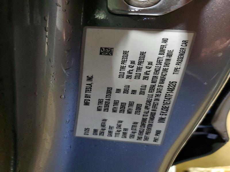 Продаж на аукціоні авто 2026 Tesla Model 3, vin: 5YJ3E1ET4TF148326, номер лоту: 79187595