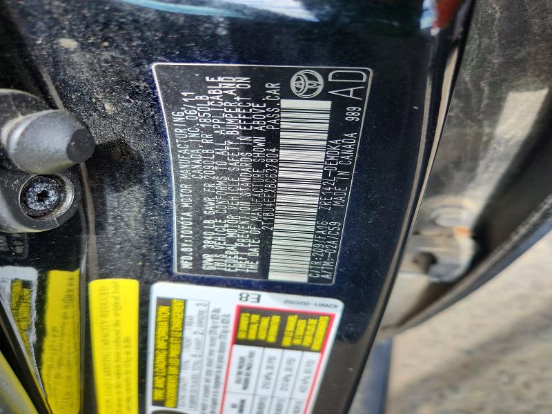Продажа на аукционе авто 2011 Toyota Corolla, vin: 2T1BU4EEXBC637804, номер лота: 47667106