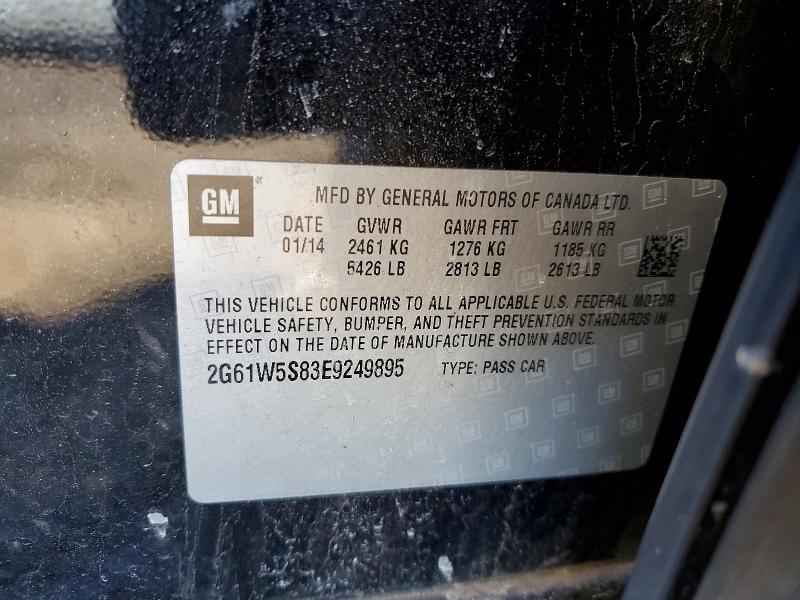 47254596 :رقم المزاد ، 2G61W5S83E9249895 vin ، 2014 Cadillac Xts مزاد بيع