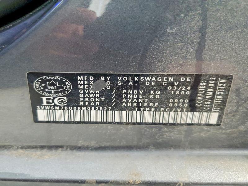 Продаж на аукціоні авто 2024 Volkswagen Jetta, vin: 3VWSM7BU0RM062527, номер лоту: 45646696