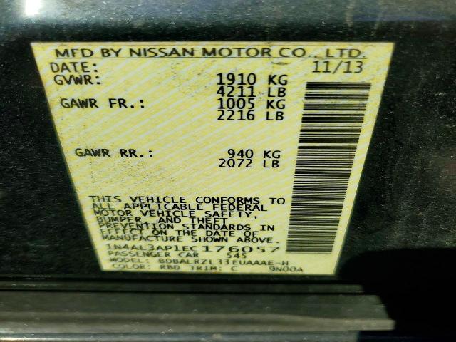 Aukcja sprzedaży 2014 Nissan Altima, vin: 1N4AL3AP1EC176057, numer aukcji: 46997446