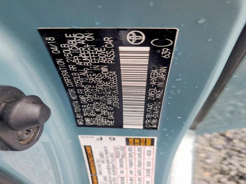 Aukcja sprzedaży 2018 Toyota Prius, vin: JTDKBRFU6J3065534, numer aukcji: 46127836