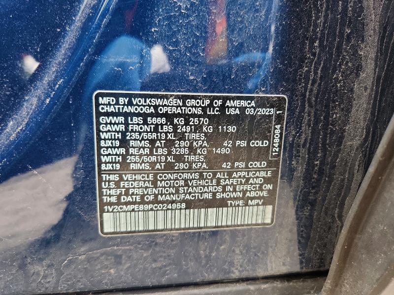 2023 Volkswagen Id.4 მანქანა იყიდება აუქციონზე, vin: 1V2CMPE89PC024958, აუქციონის ნომერი: 47788286