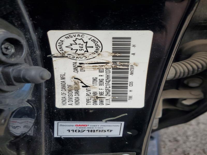 Aukcja sprzedaży 2017 Honda Civic, vin: 2HGFC1F42HH107612, numer aukcji: 45619696