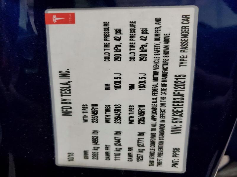 Продажа на аукционе авто 2018 Tesla Model 3, vin: 5YJ3E1EB3JF120215, номер лота: 47209376