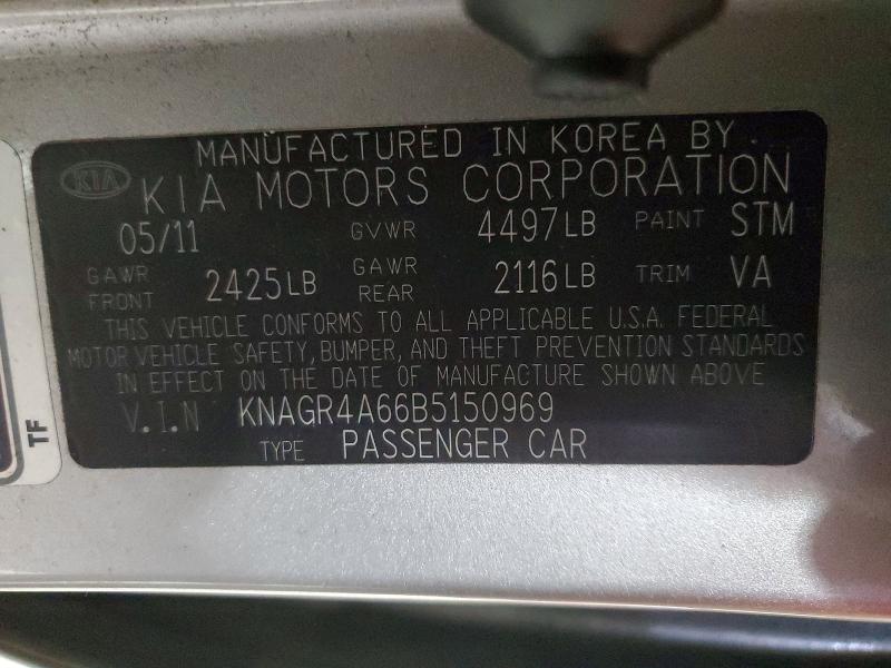Aukcja sprzedaży 2011 Kia Optima, vin: KNAGR4A66B5150969, numer aukcji: 79426935