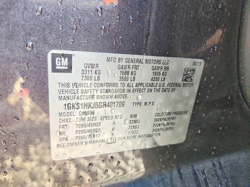 Aukcja sprzedaży 2016 Gmc Yukon Xl, vin: 1GKS1HKJ5GR401709, numer aukcji: 46681646