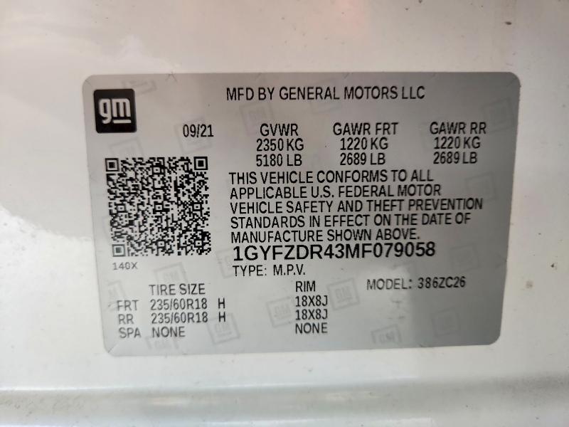Aukcja sprzedaży 2021 Cadillac Xt4, vin: 1GYFZDR43MF079058, numer aukcji: 63764165