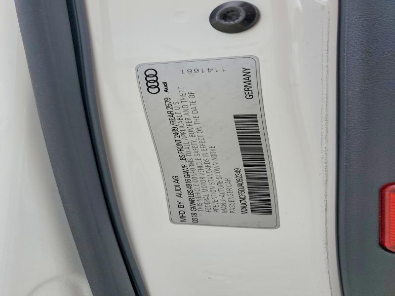 Aukcja sprzedaży 2018 Audi A5, vin: WAUCNCF50JA092349, numer aukcji: 79598475