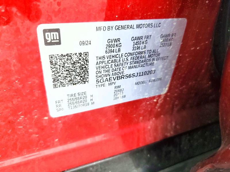 41900396 :رقم المزاد ، 5GAEVBRS6SJ110203 vin ، 2025 Buick Enclave مزاد بيع