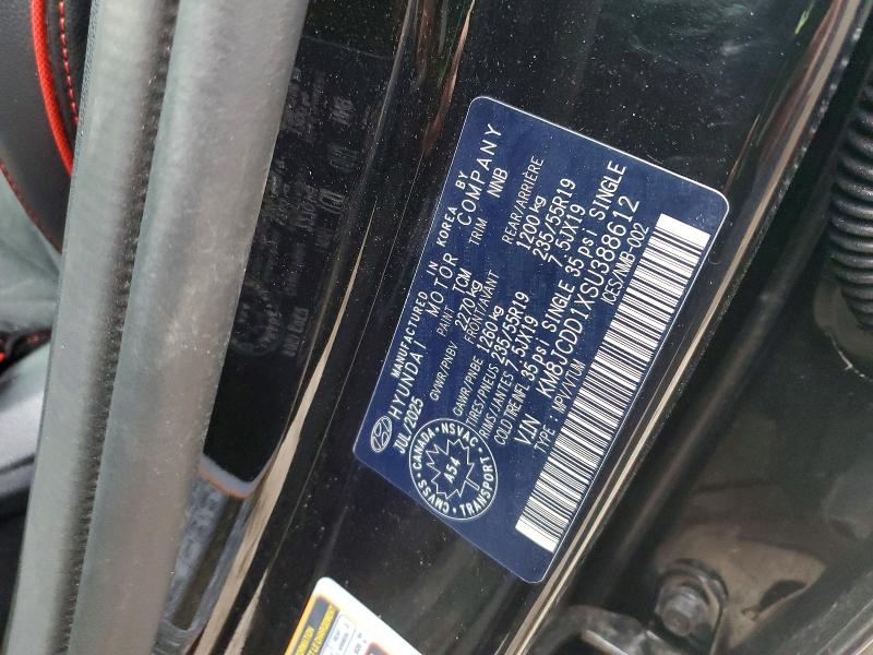 Aukcja sprzedaży 2025 Hyundai Tucson N-line Hev 4d, vin: KM8JCDD1XSU388612, numer aukcji: 45832256
