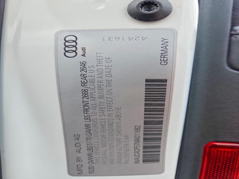 Aukcja sprzedaży 2021 Audi S5, vin: WAUC4CF57MA011662, numer aukcji: 79573855