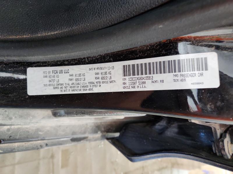 45603146 :رقم المزاد ، 1C3CCCAG0GN155912 vin ، 2016 Chrysler 200 مزاد بيع