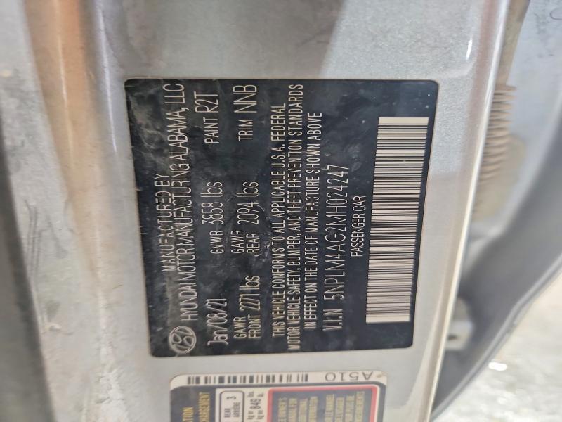 79784085 :رقم المزاد ، 5NPLM4AG2MH024247 vin ، 2021 Hyundai Elantra مزاد بيع