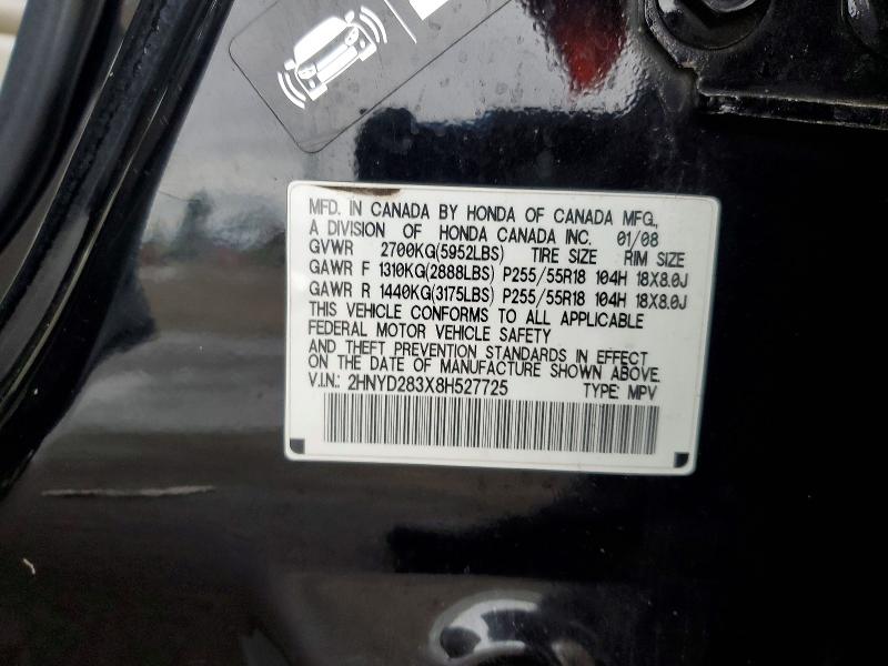 Aukcja sprzedaży 2008 Acura Mdx, vin: 2HNYD283X8H527725, numer aukcji: 78982485