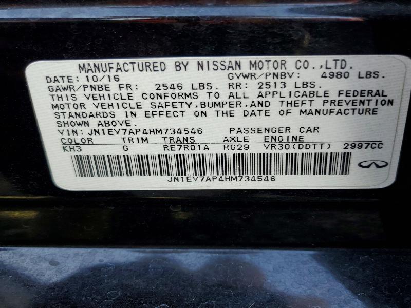 Продажа на аукционе авто 2017 Infiniti Q50, vin: JN1EV7AP4HM734546, номер лота: 45887116