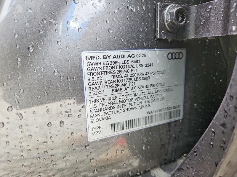 Aukcja sprzedaży 2025 Audi Q7, vin: WA1VVBF7XSD025727, numer aukcji: 48077596