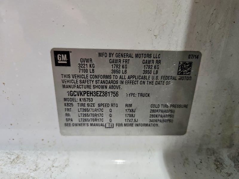 Продаж на аукціоні авто 2014 Chevrolet Silverado, vin: 1GCVKPEH3EZ381756, номер лоту: 46530266
