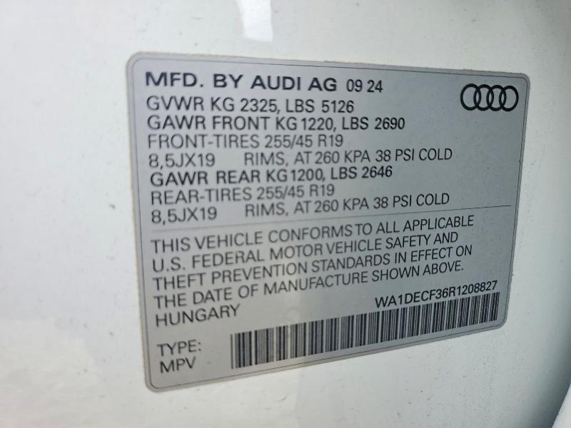 Продажа на аукционе авто 2024 Audi Q3, vin: WA1DECF36R1208827, номер лота: 79377215