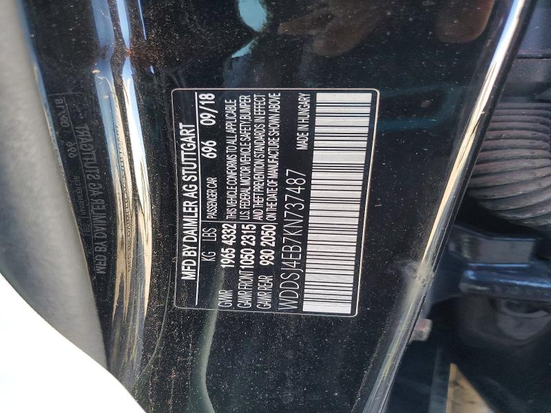 2019 Mercedes-benz Cla მანქანა იყიდება აუქციონზე, vin: WDDSJ4EB7KN737487, აუქციონის ნომერი: 41952776