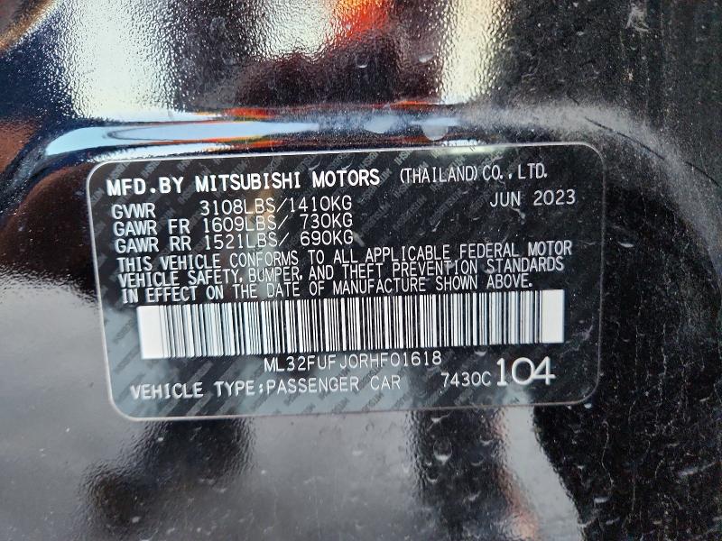 Продаж на аукціоні авто 2024 Mitsubishi Mirage, vin: ML32FUFJ0RHF01618, номер лоту: 79011745