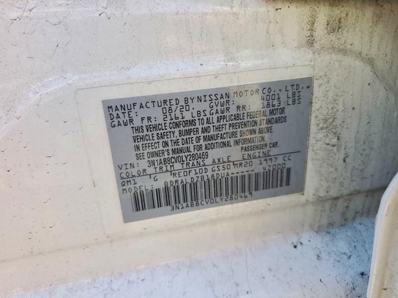 41960616 :رقم المزاد ، 3N1AB8CV0LY280469 vin ، 2020 Nissan Sentra مزاد بيع