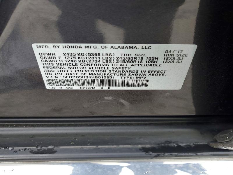 Aukcja sprzedaży 2017 Acura Mdx, vin: 5FRYD3H34HB012851, numer aukcji: 46400516