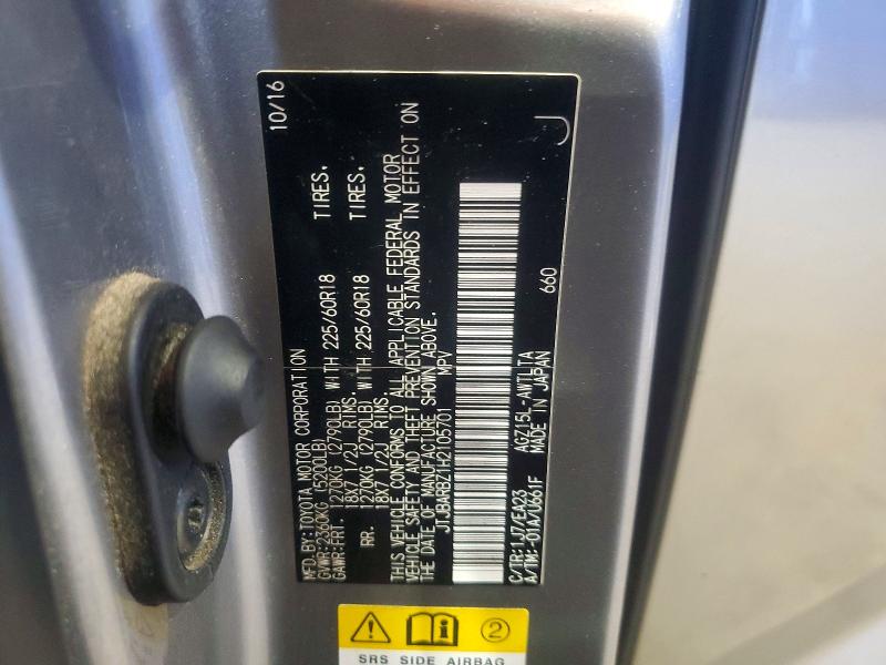 46466156 :رقم المزاد ، JTJBARBZ1H2105701 vin ، 2017 Lexus Nx 200t مزاد بيع