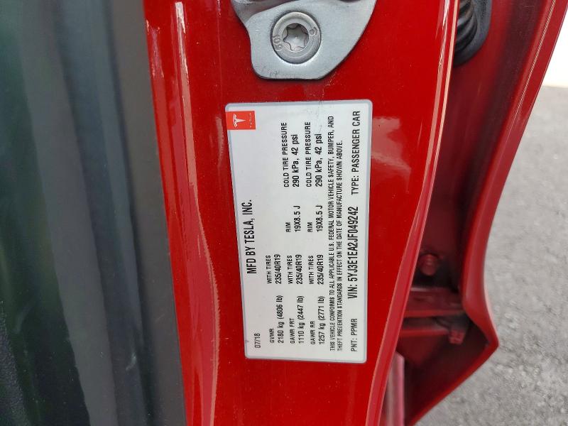 47839606 :رقم المزاد ، 5YJ3E1EA2JF049242 vin ، 2018 Tesla Model 3 مزاد بيع