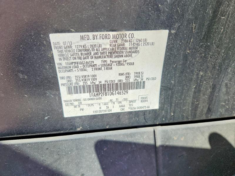 47335456 :رقم المزاد ، 1FAHP2F81DG146529 vin ، 2013 Ford Taurus مزاد بيع