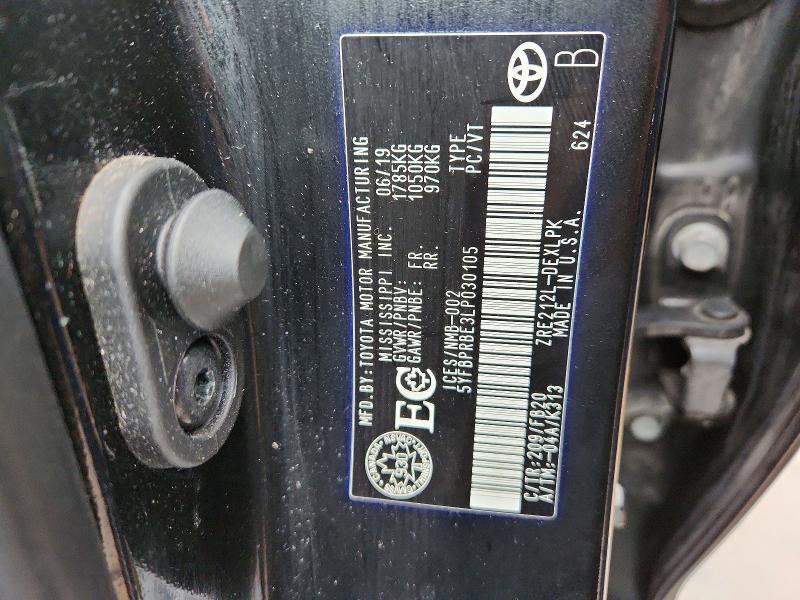 79614065 :رقم المزاد ، 5YFBPRBE3LP030105 vin ، 2020 Toyota Corolla مزاد بيع