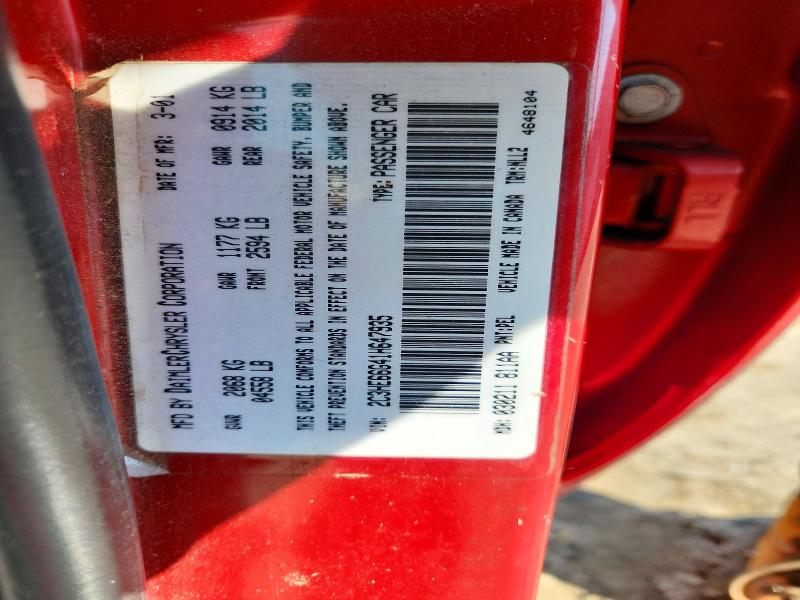 46192226 :رقم المزاد ، 2C3HE66G41H647935 vin ، 2001 Chrysler 300m مزاد بيع