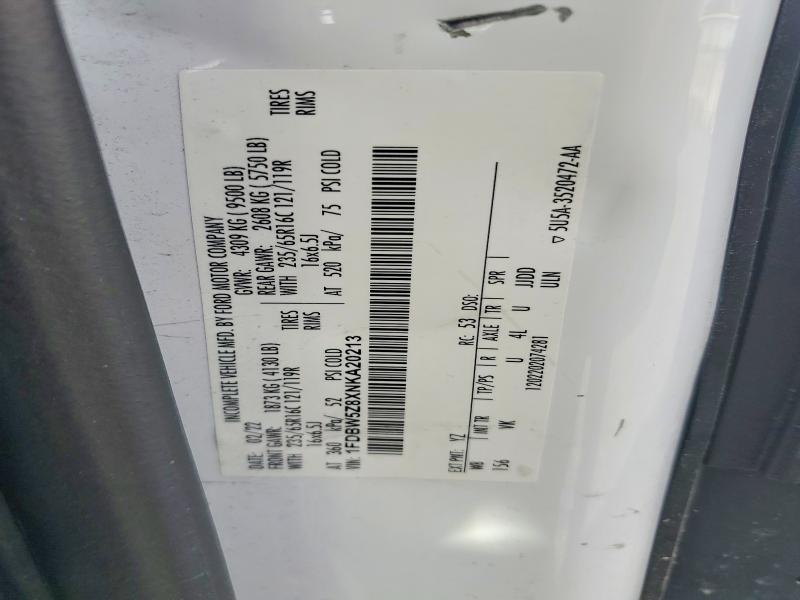 Продажа на аукционе авто 2022 Ford Transit, vin: 1FDBW5Z8XNKA20213, номер лота: 79996255