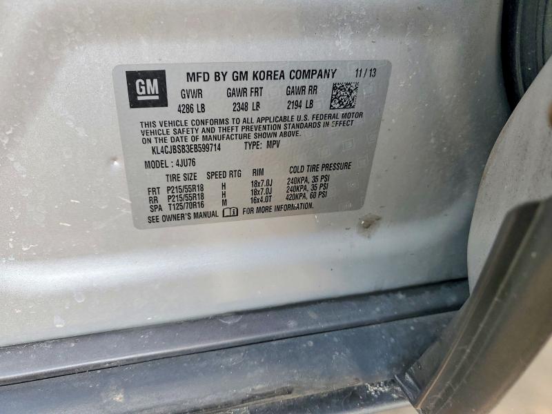 Aukcja sprzedaży 2014 Buick Encore, vin: KL4CJBSB3EB599714, numer aukcji: 47799816