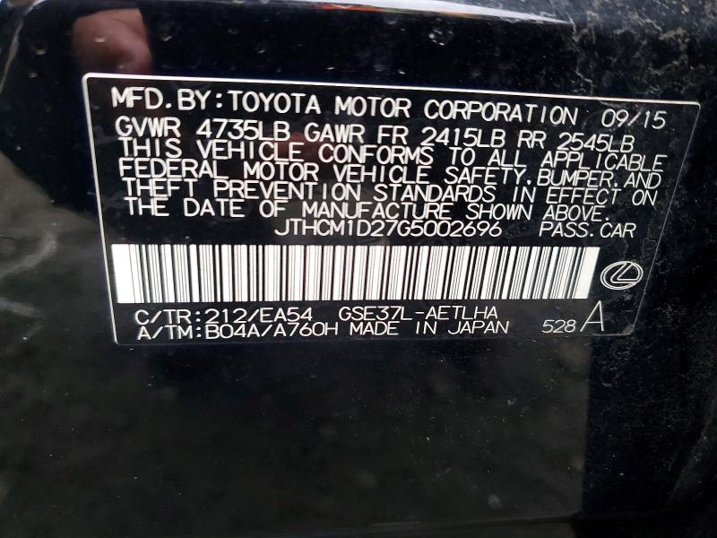 Продажа на аукционе авто 2016 Lexus Is 300, vin: JTHCM1D27G5002696, номер лота: 77099425