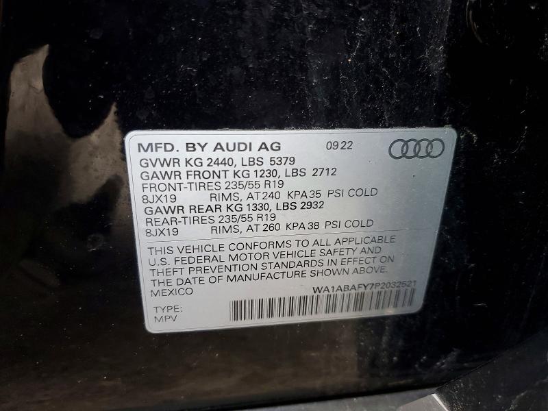 Aukcja sprzedaży 2023 Audi Q5, vin: WA1ABAFY7P2032521, numer aukcji: 46274026
