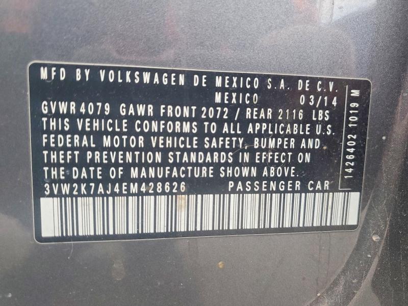Aukcja sprzedaży 2014 Volkswagen Jetta, vin: 3VW2K7AJ4EM428626, numer aukcji: 46206266