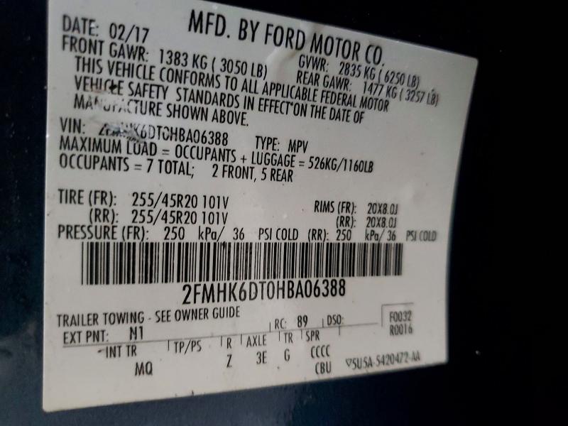 Aukcja sprzedaży 2017 Ford Flex, vin: 2FMHK6DT0HBA06388, numer aukcji: 46950876