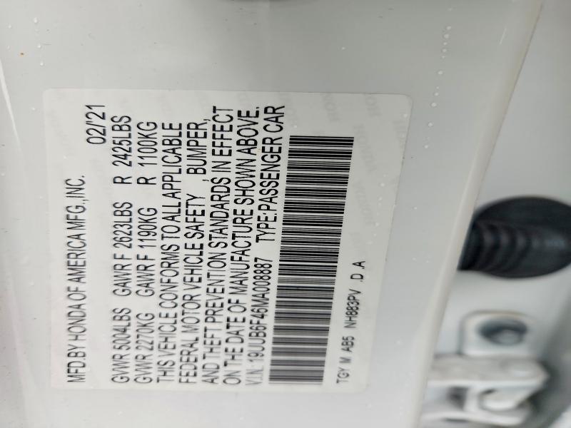 46502026 :رقم المزاد ، 19UUB6F46MA008887 vin ، 2021 Acura Tlx مزاد بيع