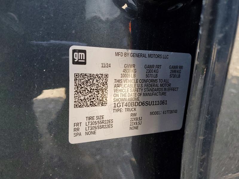 48226456 :رقم المزاد ، 1GT40BDD6SU111061 vin ، 2025 Gmc Hummer Pickup مزاد بيع