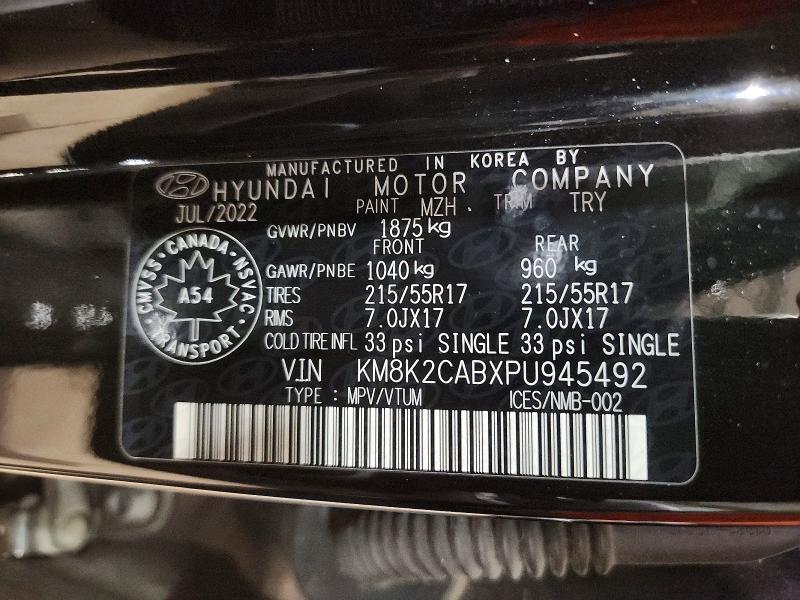 Aukcja sprzedaży 2023 Hyundai Kona, vin: KM8K2CABXPU945492, numer aukcji: 47636146