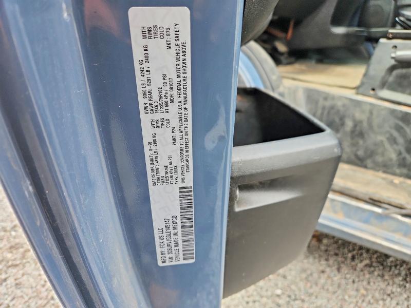 2020 Ram Promaster 3500 მანქანა იყიდება აუქციონზე, vin: 3C6URVJG3LE145147, აუქციონის ნომერი: 47374676