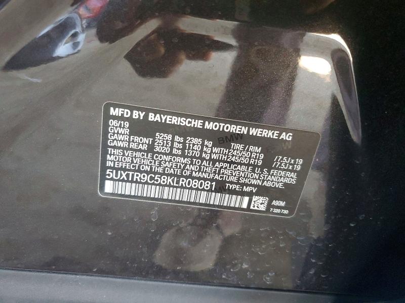 Aukcja sprzedaży 2019 Bmw X3, vin: 5UXTR9C58KLR08081, numer aukcji: 46897326