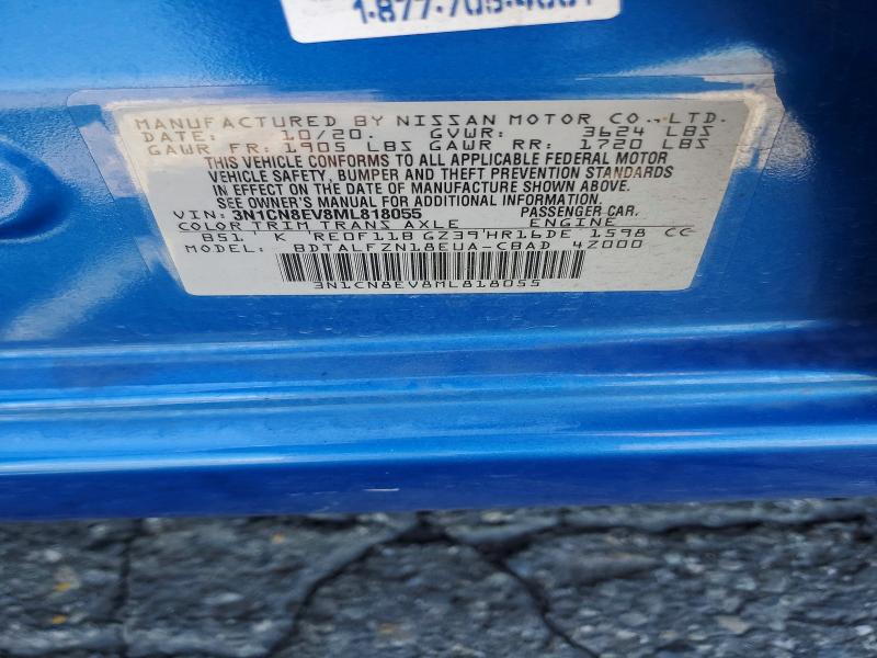 Продажа на аукционе авто 2021 Nissan Versa, vin: 3N1CN8EV8ML818055, номер лота: 47268966