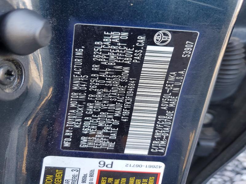 Продаж на аукціоні авто 2015 Toyota Camry, vin: 4T1BF1FK3FU946841, номер лоту: 45577276