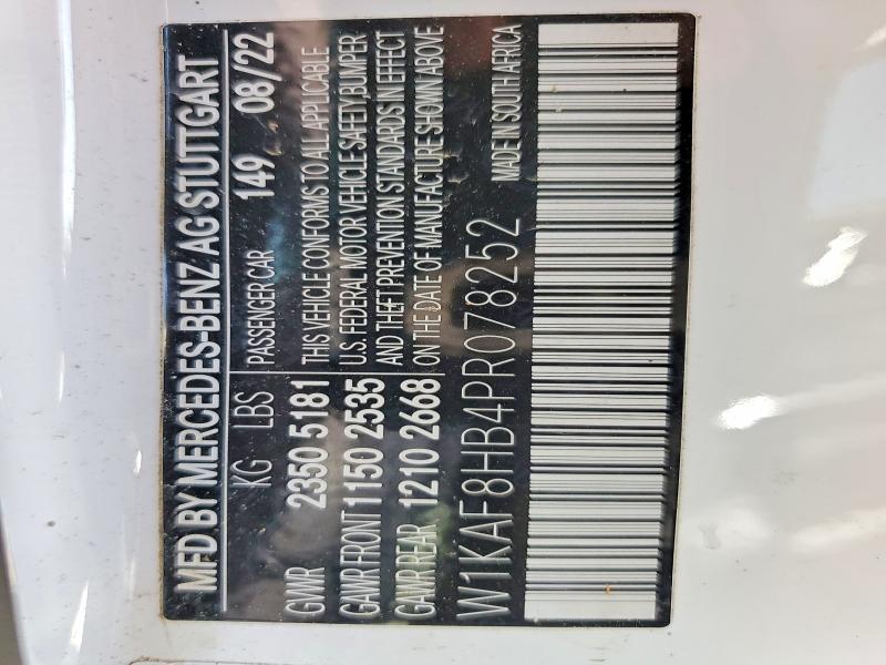 Aukcja sprzedaży 2023 Mercedes-benz C, vin: W1KAF8HB4PR078252, numer aukcji: 46239186