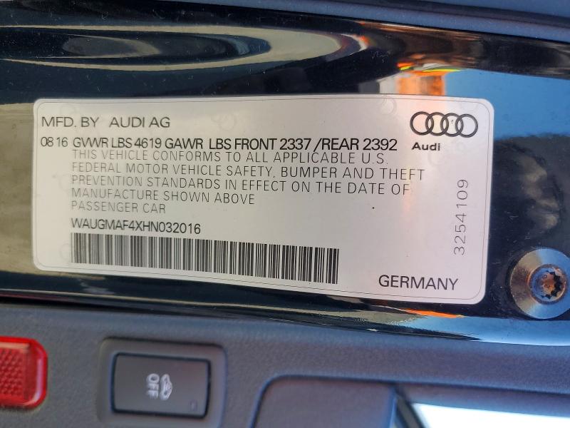 Продажа на аукционе авто 2017 Audi A4, vin: WAUGMAF4XHN032016, номер лота: 79487395